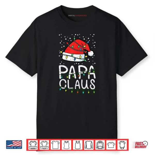 Christmas Papa Claus Santa Hat Xmas Dad Family Matching Shirt