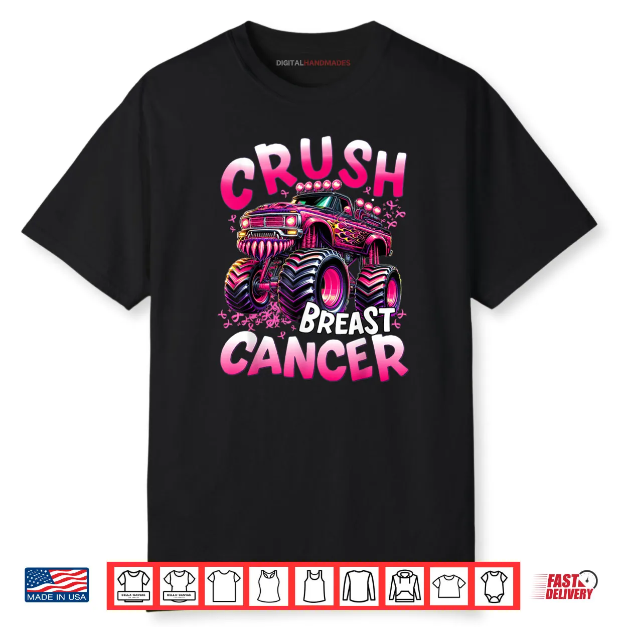 Crush Breast Cancer Monster Truck Shirt Crush Breast Cancer Monster Truck Shirt