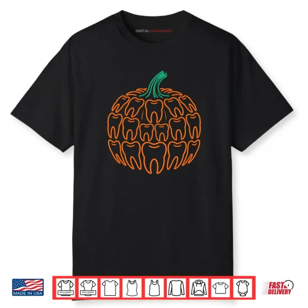 Dental Pumpkin Fall Thanksgiving Dentist Hygienist Autumn Shirt