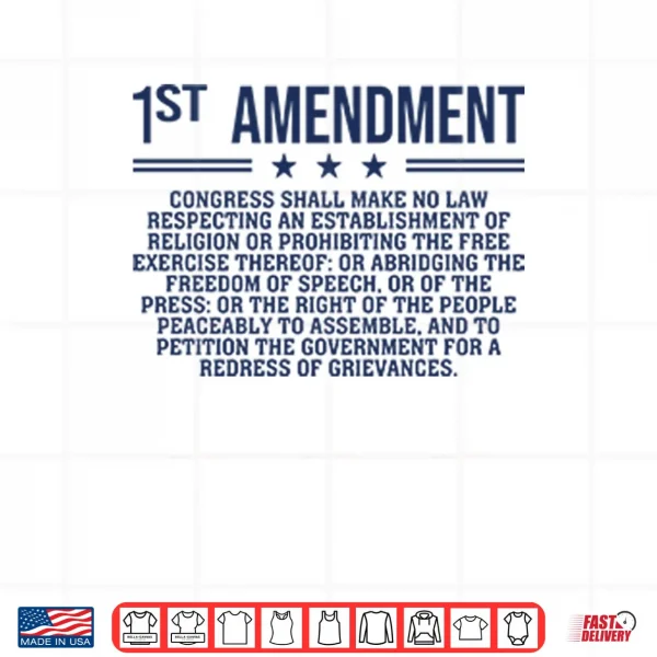 1st Amendment US Constitution Patriot Shirt 3 Design 1st Amendment US Constitution Patriot Shirt