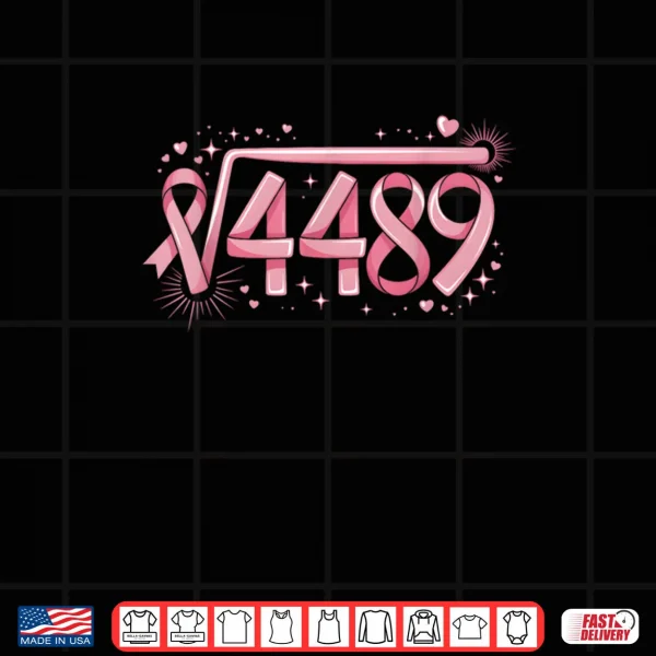 Design 67 Funny Math Root 4489 Breast Cancer Awareness Pink Ribbon Shirt