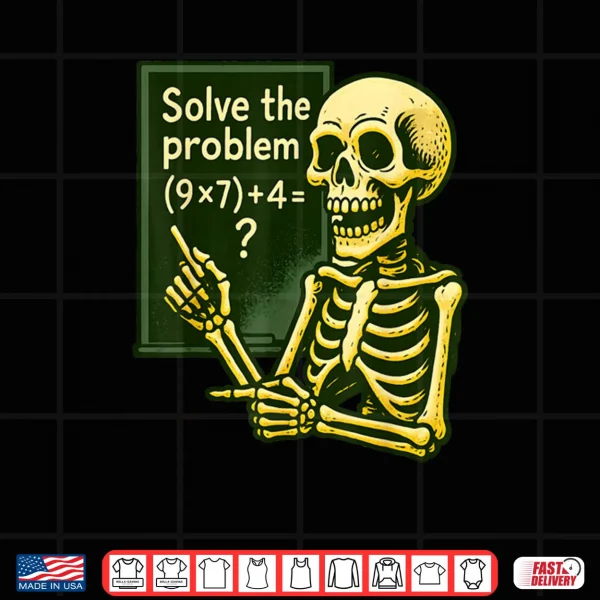 Design 67 Halloween Math Funny Six Seven Meme Brainrot Skeleton Shirt
