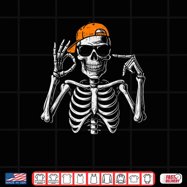 Design 67 Meme Trendy Skeleton Halloween Funny Six Seven Gen Alpha Shirt