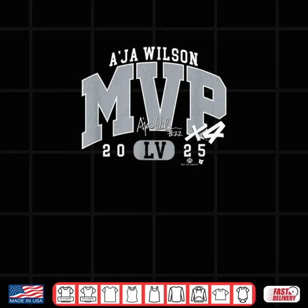Design Aja Wilson 2025 MVP Las Vegas Basketball Shirt