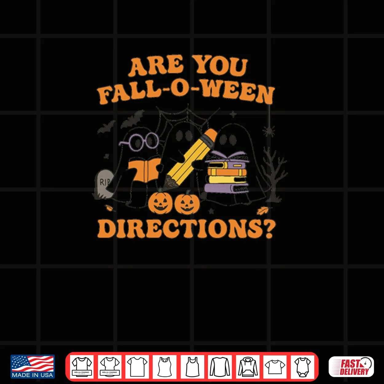 Are You Fall O Ween Directions Teacher Ghosts Halloween Shirt Are You Fall O Ween Directions Teacher Ghosts Halloween Shirt