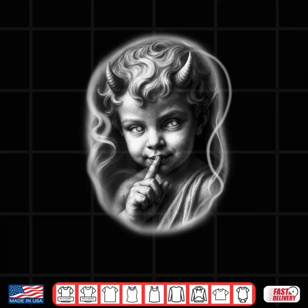 Design Baby Devil Cherub Demon Shhh Shirt