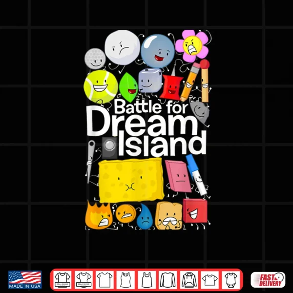Design Bfdi Battle for Dream Island Kids Graphic Boys Humor Shirt