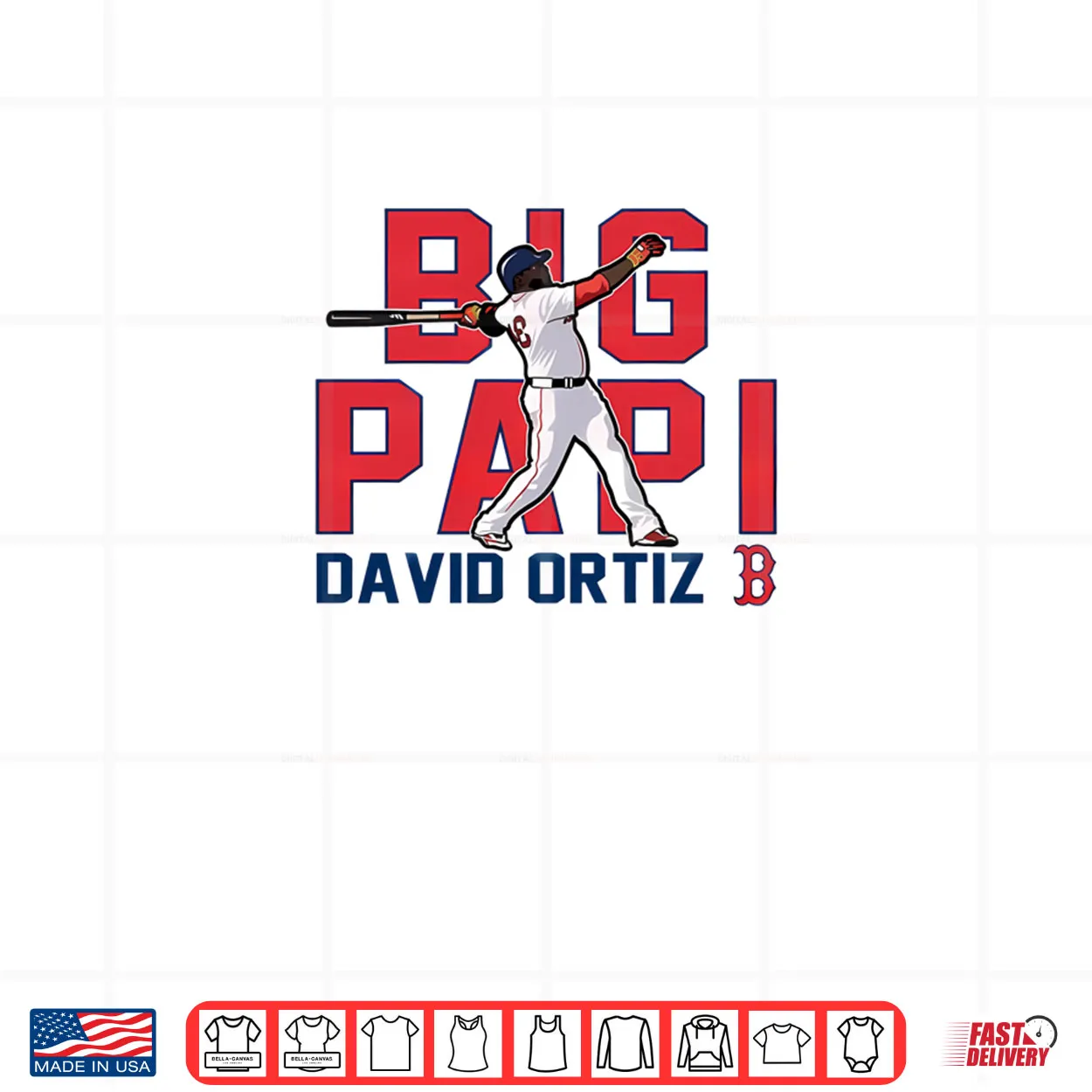 Big Papi David Ortiz Boston Red Sox Cooperstown Player Shirt Big Papi David Ortiz Boston Red Sox Cooperstown Player Shirt