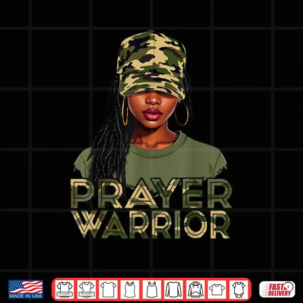 Camo Hat Prayer Warrior God Jesus Christian Black Girl Shirt 3 Design Camo Hat Prayer Warrior God Jesus Christian Black Girl Shirt