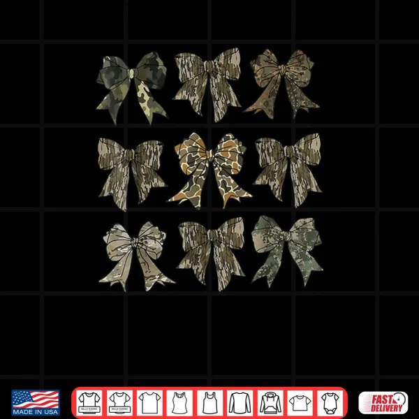 American by Birth Veteran by Choice Star US Flag Veterans Day Shirt 3 Design Camouflage Old Camo Bow Camo Coquette Bow Hunting Shirt