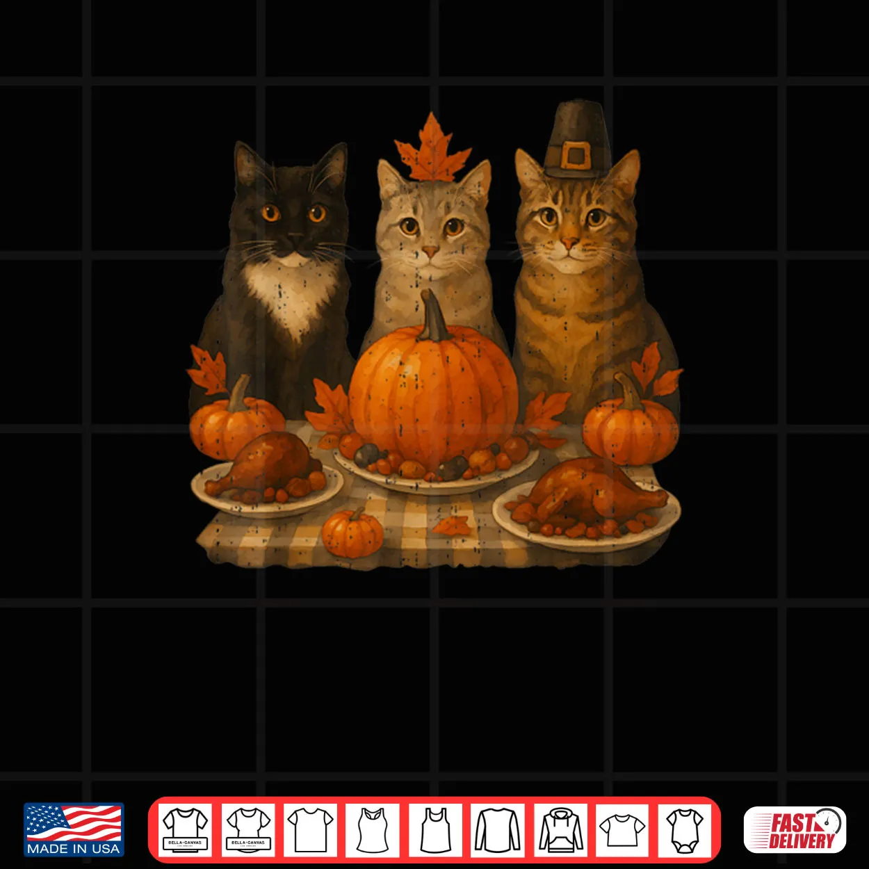 Cats Dinner Feast Pumpkin Turkey Thanksgiving Party Shirt Cats Dinner Feast Pumpkin Turkey Thanksgiving Party Shirt