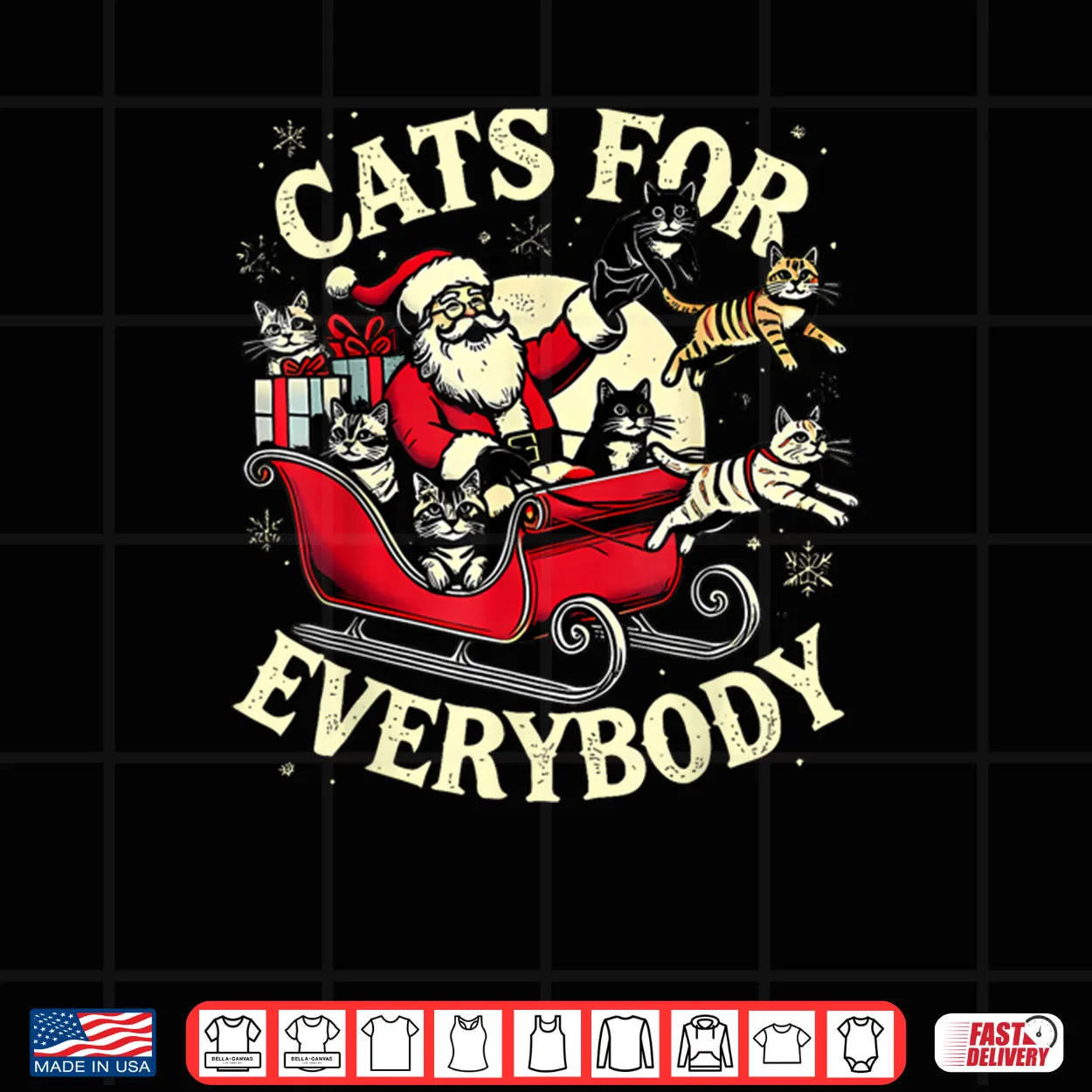 Christmas Cats for Everybody Santa Lover Holiday Shirt Christmas Cats for Everybody Santa Lover Holiday Shirt
