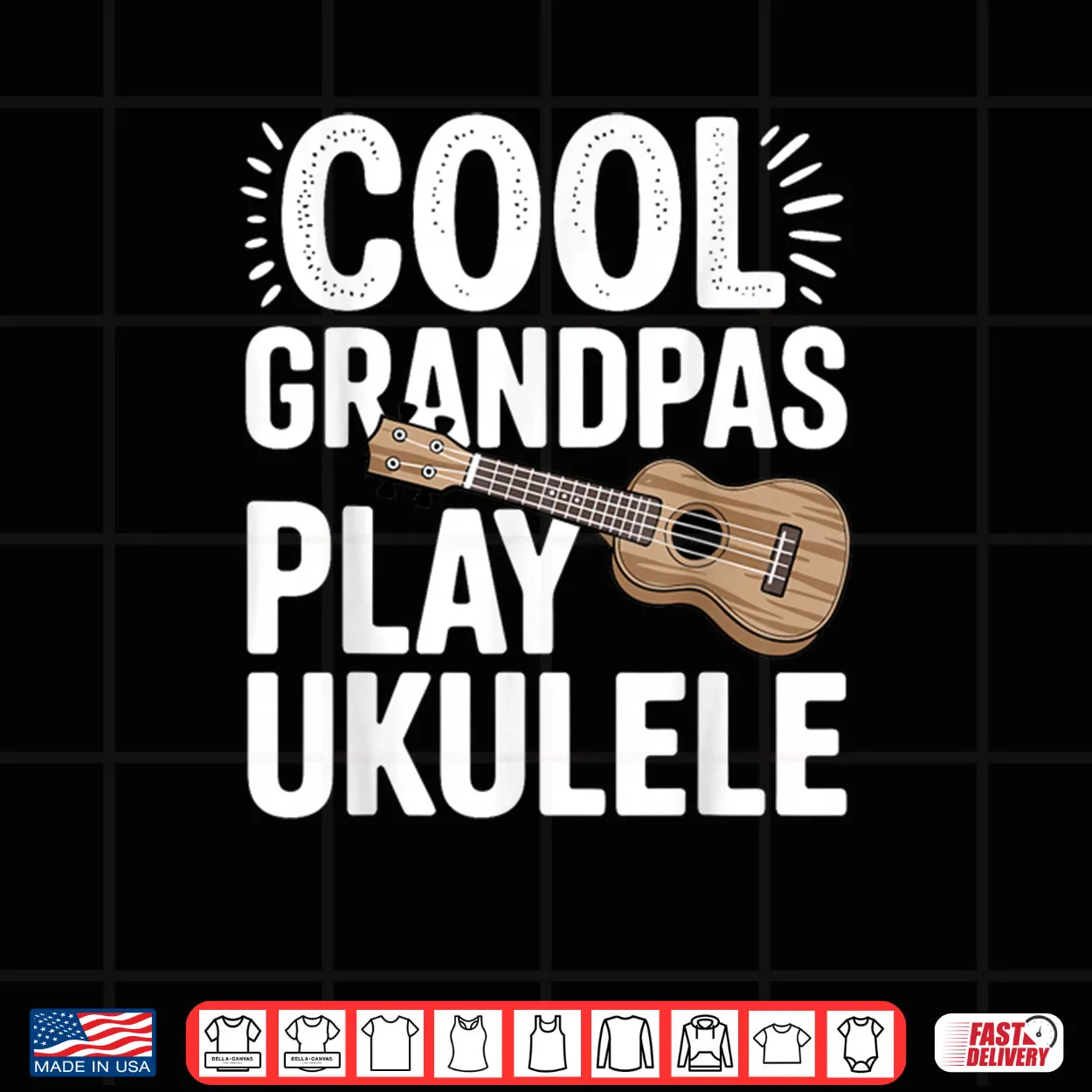 Cool Ukulele Art for Grandpa Men Music Lover Ukulele Player Shirt Cool Ukulele Art for Grandpa Men Music Lover Ukulele Player Shirt