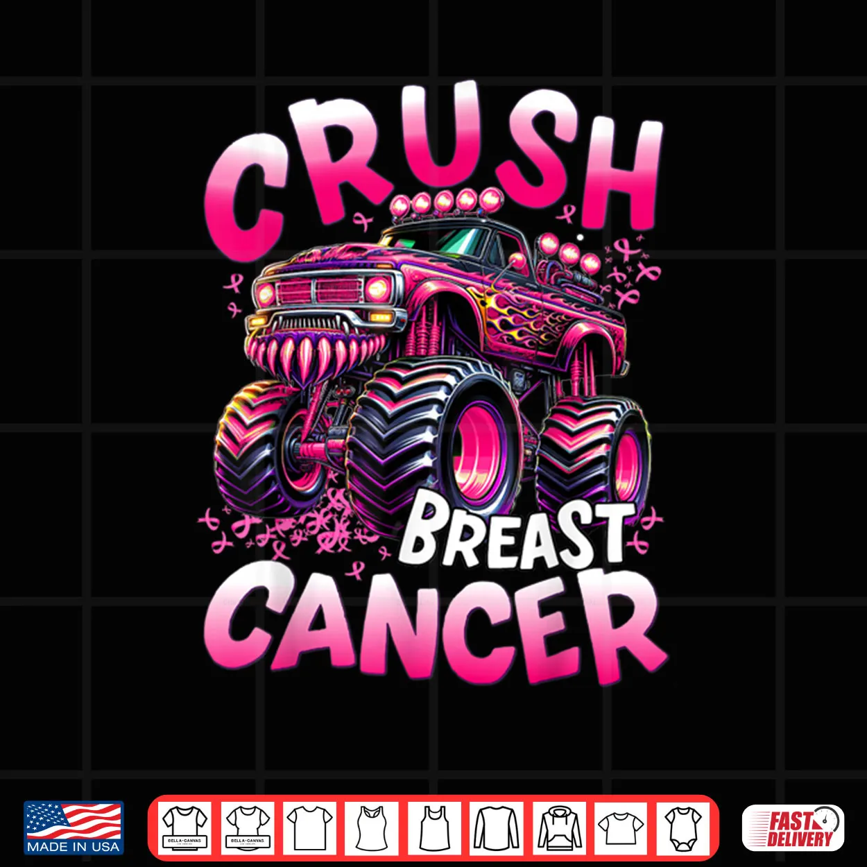 Crush Breast Cancer Monster Truck Shirt Crush Breast Cancer Monster Truck Shirt