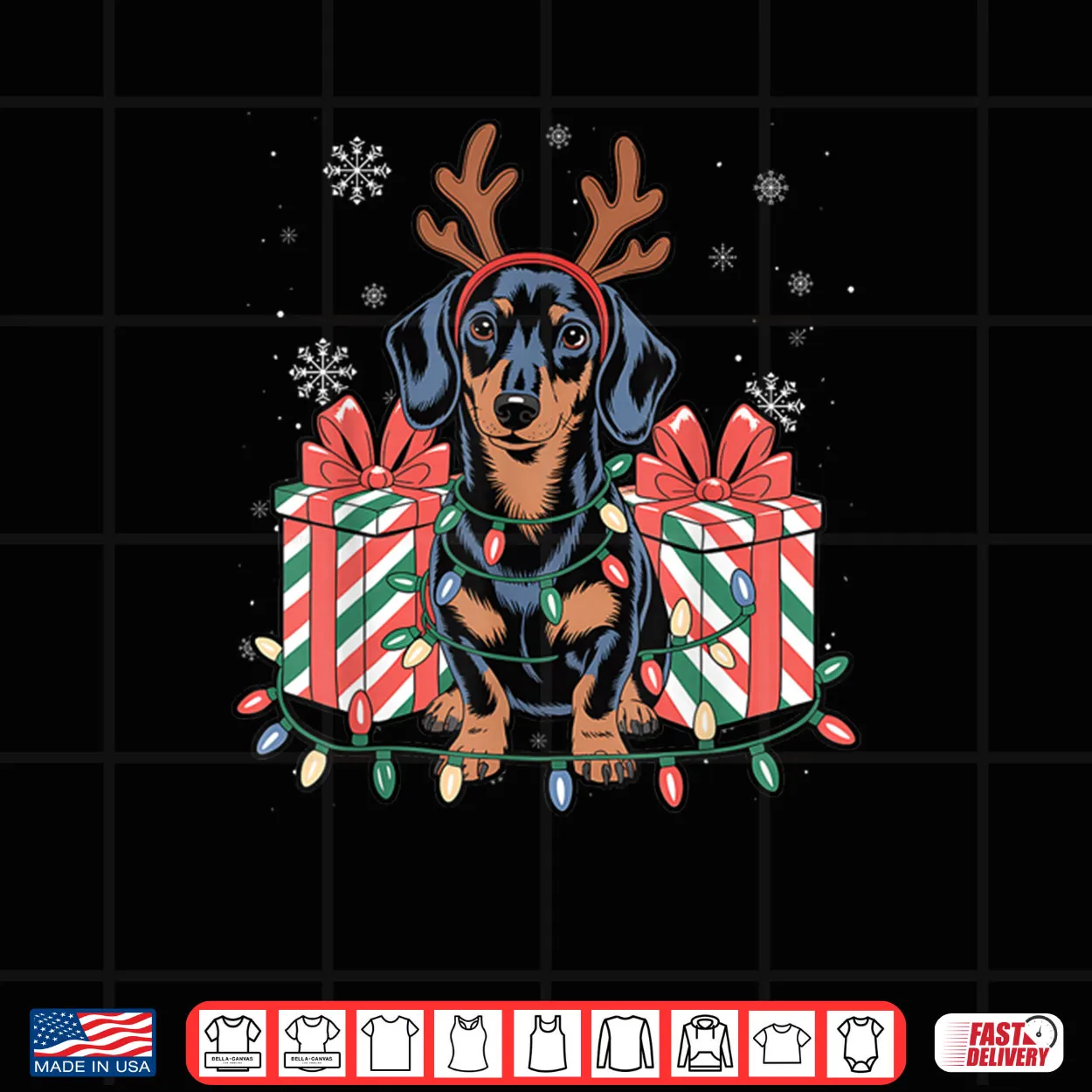 Cute Reindeer Dachshund Christmas for Women Men Dog Lover Shirt Cute Reindeer Dachshund Christmas for Women Men Dog Lover Shirt