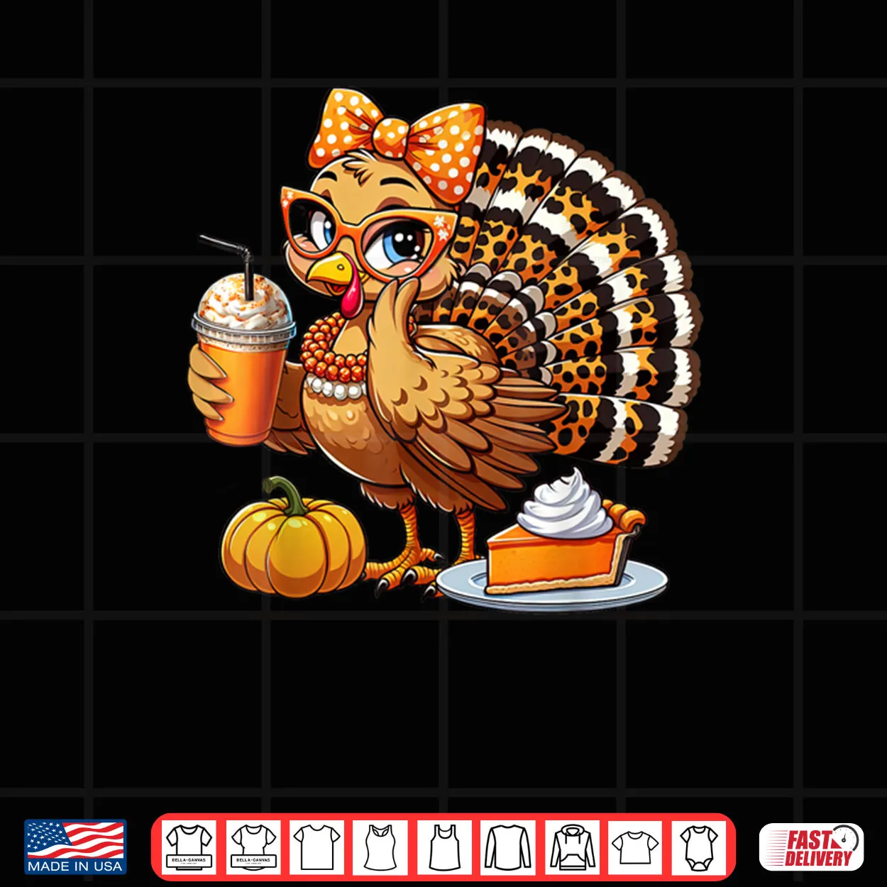 Cute Turkey Drinking Coffee Thanksgiving Womens Turkey Day Shirt Cute Turkey Drinking Coffee Thanksgiving Womens Turkey Day Shirt