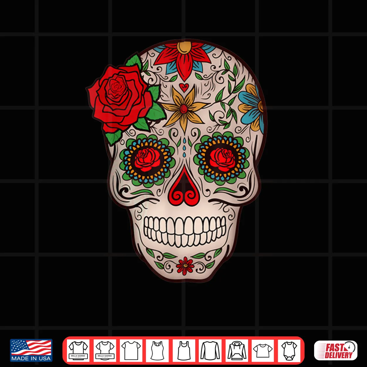 Day of the Dead Mexican Sugar Skull All Saints Day Shirt Day of the Dead Mexican Sugar Skull All Saints Day Shirt