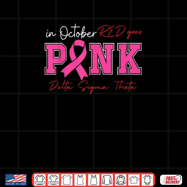 Design Deltas Wear Pink Breast Cancer Awareness Pink Ribbon Shirt