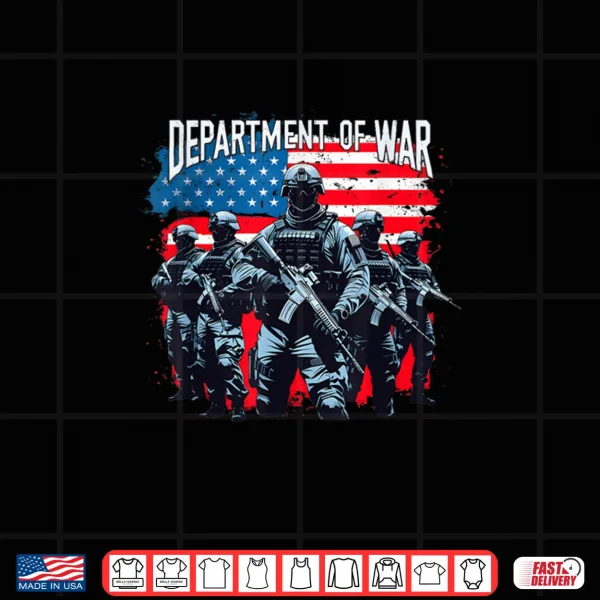 Design Department of War Military Soldier Patriotic US Flag Veteran Shirt