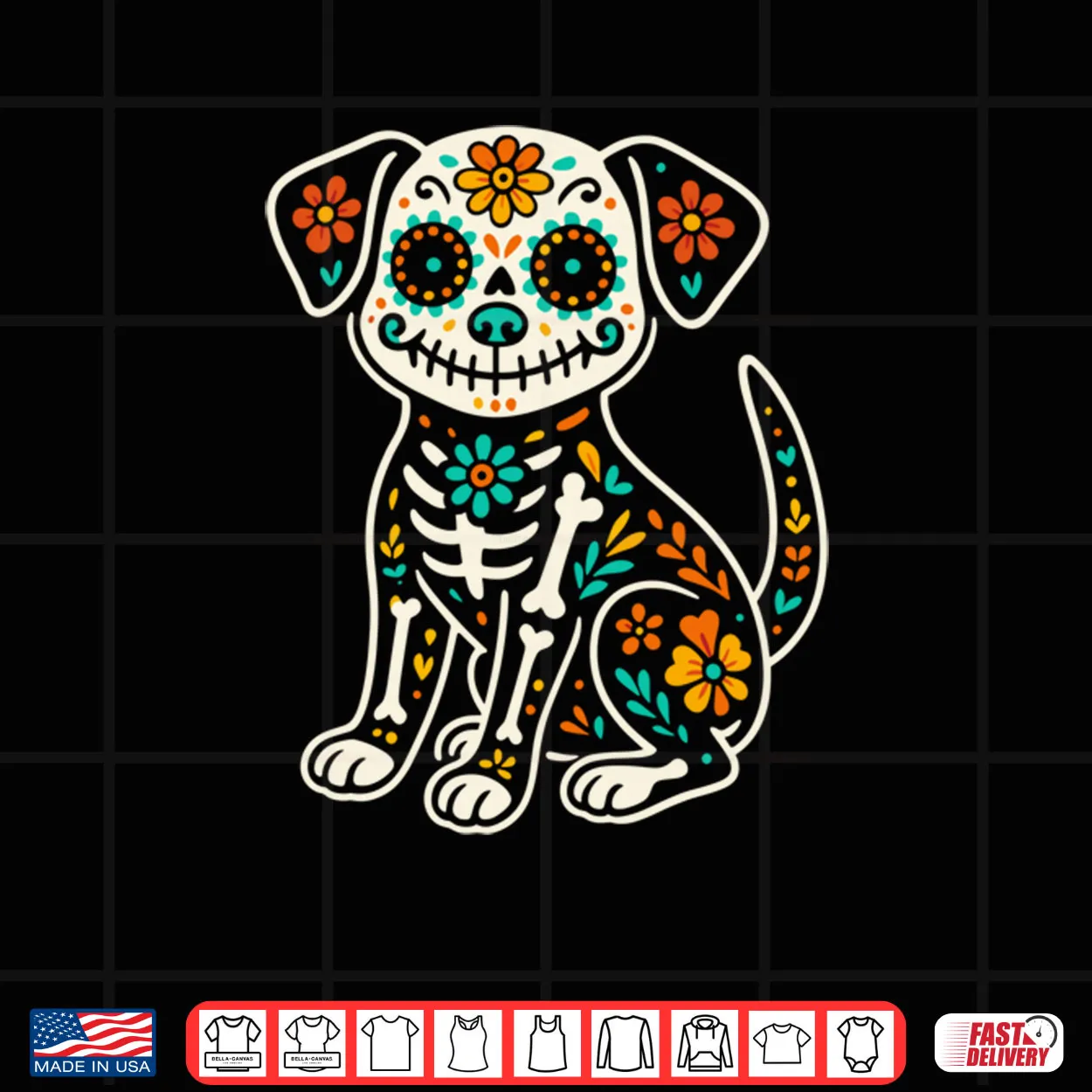 Dia De Los Muertos Dog Shirt Day of the Dog Dead Sugar Skull Shirt Dia De Los Muertos Dog Shirt Day of the Dog Dead Sugar Skull Shirt