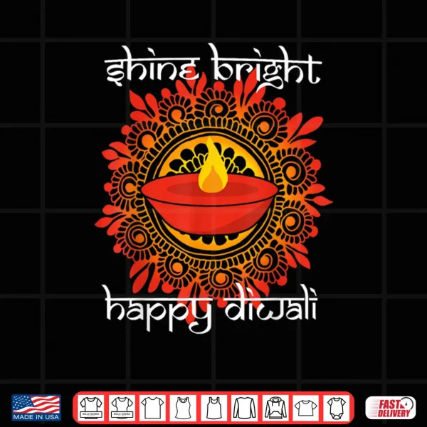 Design Diwali Deepavali Hindu Indian Festival of Lights Art Shirt