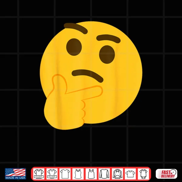 Design Emoticon Thinking Face Thinker Shirt