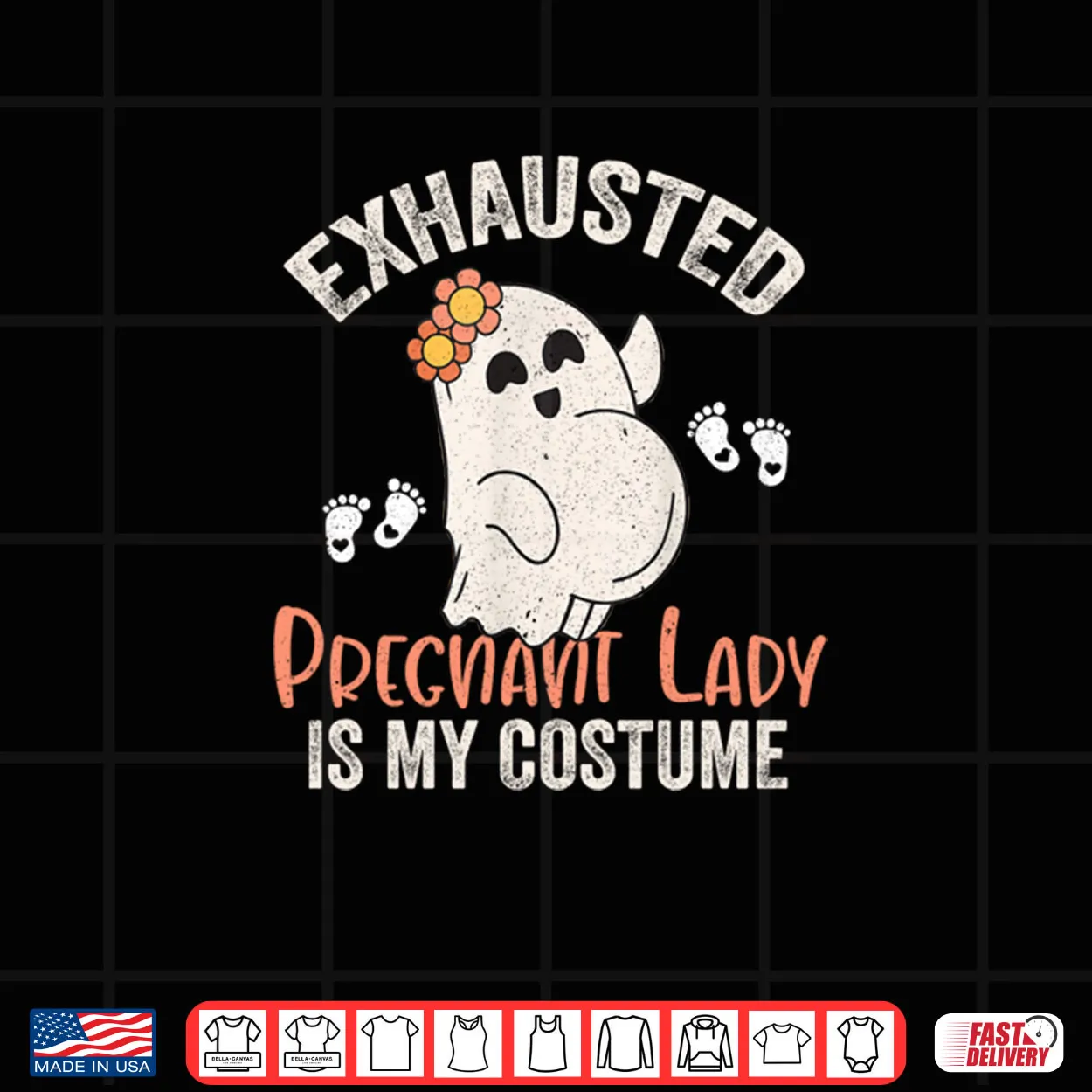 Exhausted Pregnant Lady Is My Costume Halloween Pregnancy Shirt Exhausted Pregnant Lady Is My Costume Halloween Pregnancy Shirt