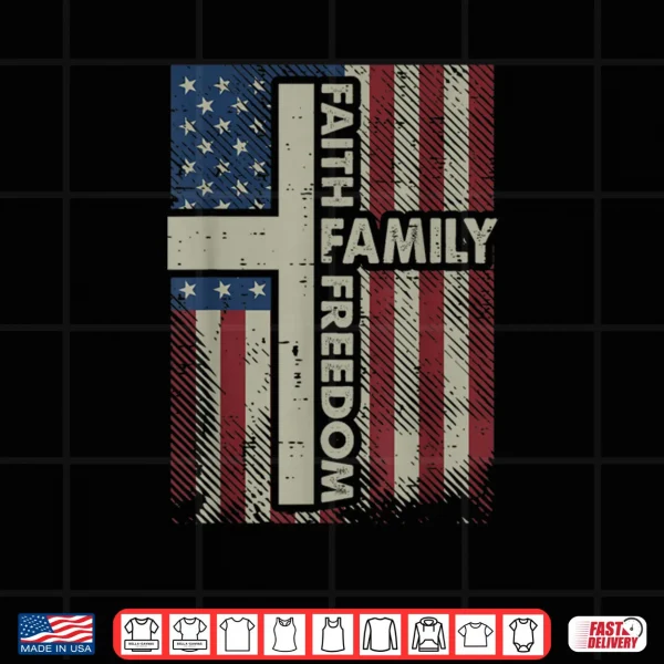 Faith US Flag Christian Religious God Jesus Shirt 3 Design Faith US Flag Christian Religious God Jesus Shirt