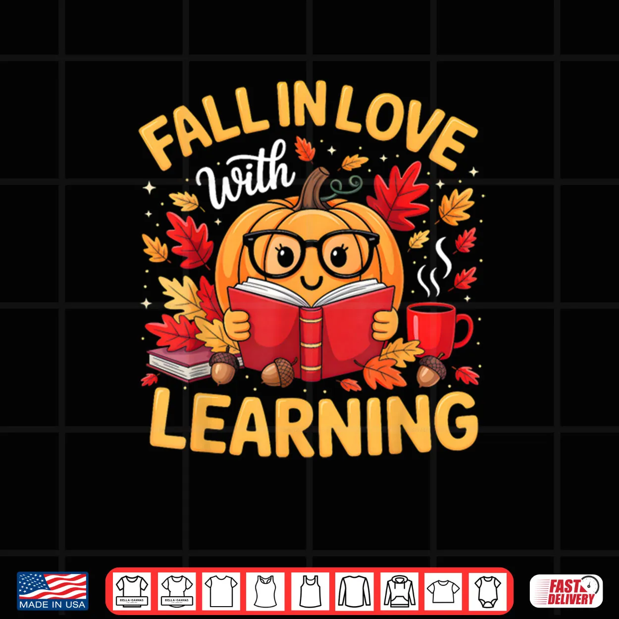 Fall in Love with Learning Pumpkin Thanksgiving Teacher Fall Shirt Fall in Love with Learning Pumpkin Thanksgiving Teacher Fall Shirt