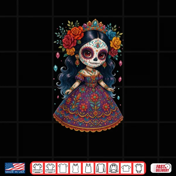 Flower Woman Day Of The Dead Dia De Los Muertos Catrina Shirt 3 Design Flower Woman Day Of The Dead Dia De Los Muertos Catrina Shirt
