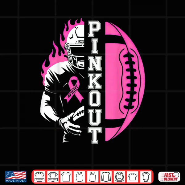 Design Football Pink Out Team Breast Cancer Shirt
