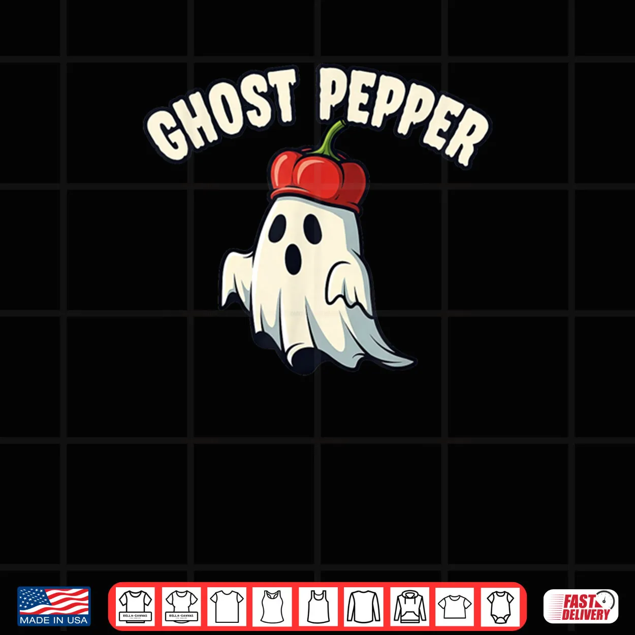 Ghost Pepper Spicy Food Halloween Pun Shirt Ghost Pepper Spicy Food Halloween Pun Shirt