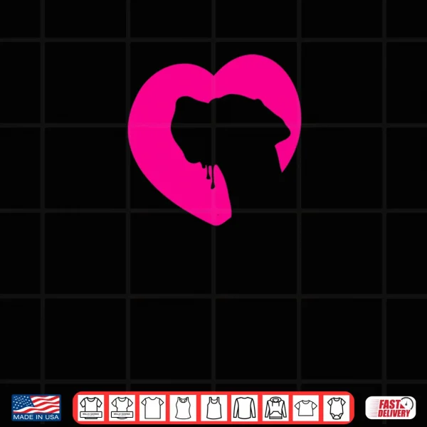 Design Greatdanedog Profile Heart Pink Shirt