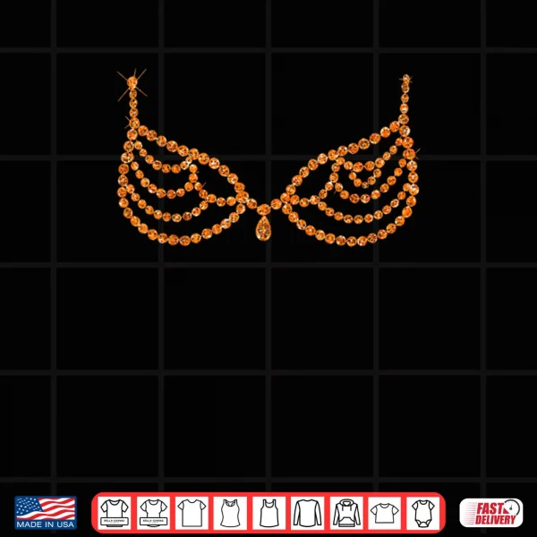 Design Halloween Orange Bra Design Costume Show Shirt