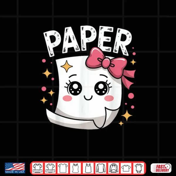 Design Halloween Paper Scissors Rock Matching Cute Paper Costume Shirt