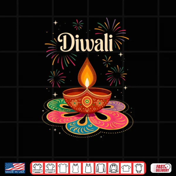 Design Happy Diwali Deepavali Hindu Indian Festival of Lights Shirt