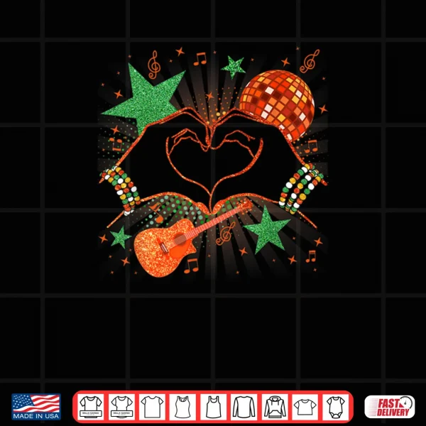 Design Heart Hands Taylor Retro Groovy 80s Shirt