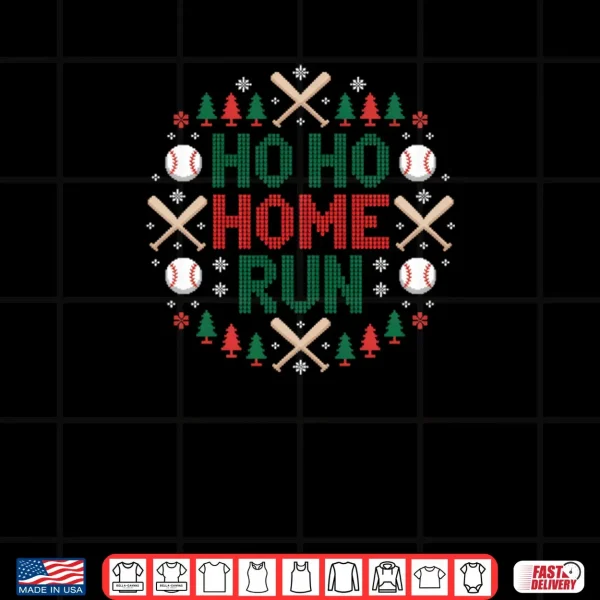 Design Ho Ho Home Run Ugly Christmas Shirt