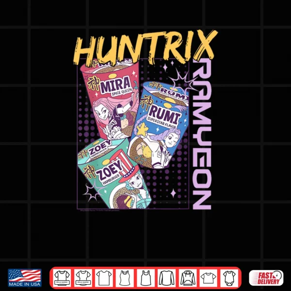 Design Huntrix Ramyeon Instant Noodle Full Color Shirt