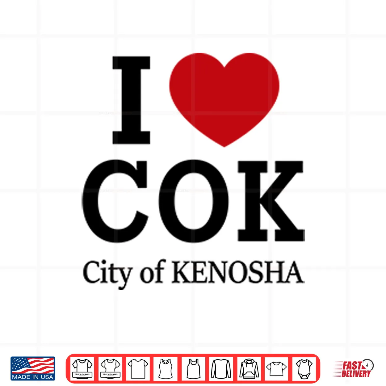 I Love COK City Of Kenosha Shirt I Love COK City Of Kenosha Shirt