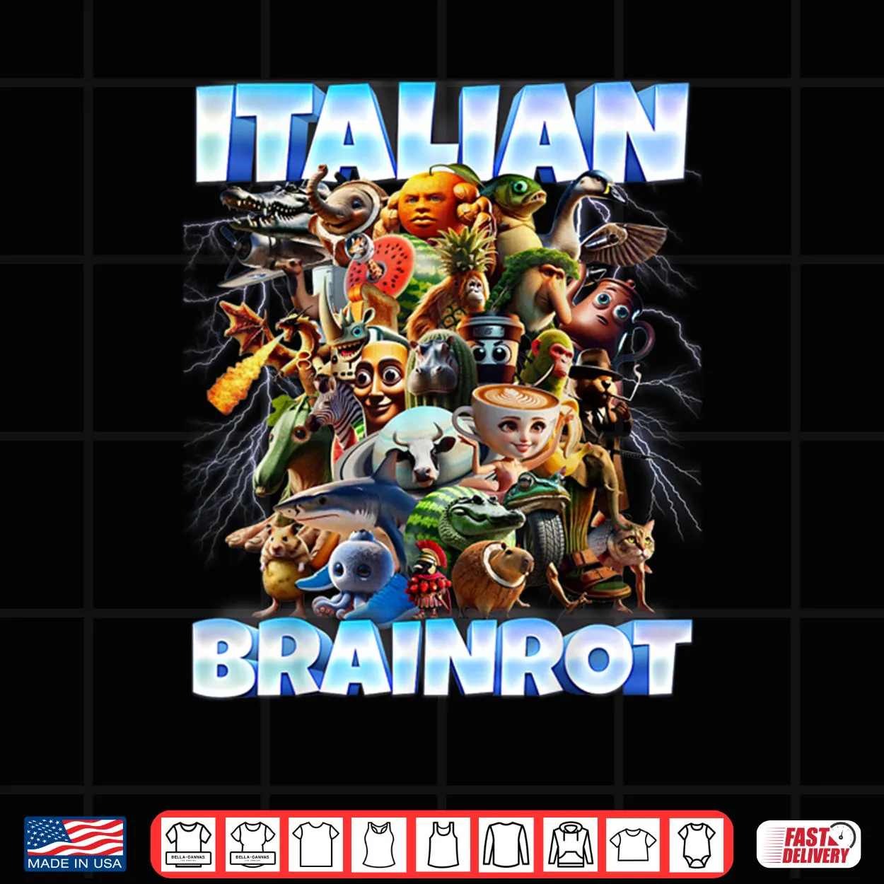 Italian Brainrot Characters Funny Meme Popular Trend Gen Z Shirt Italian Brainrot Characters Funny Meme Popular Trend Gen Z Shirt