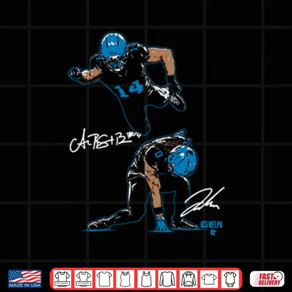 Jahmyr Gibbs And Amon Ra St. Brown Detroit Heroes Shirt 3 Design Jahmyr Gibbs And Amon Ra St. Brown Detroit Heroes Shirt