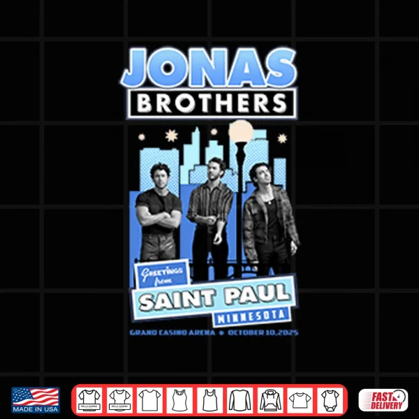 Design Jonas Brothers Greetings From Saint Paul Minnesota Shirt