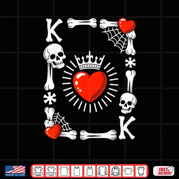 Design King of Hearts Card Costume Funny Halloween King of Hearts Shirt