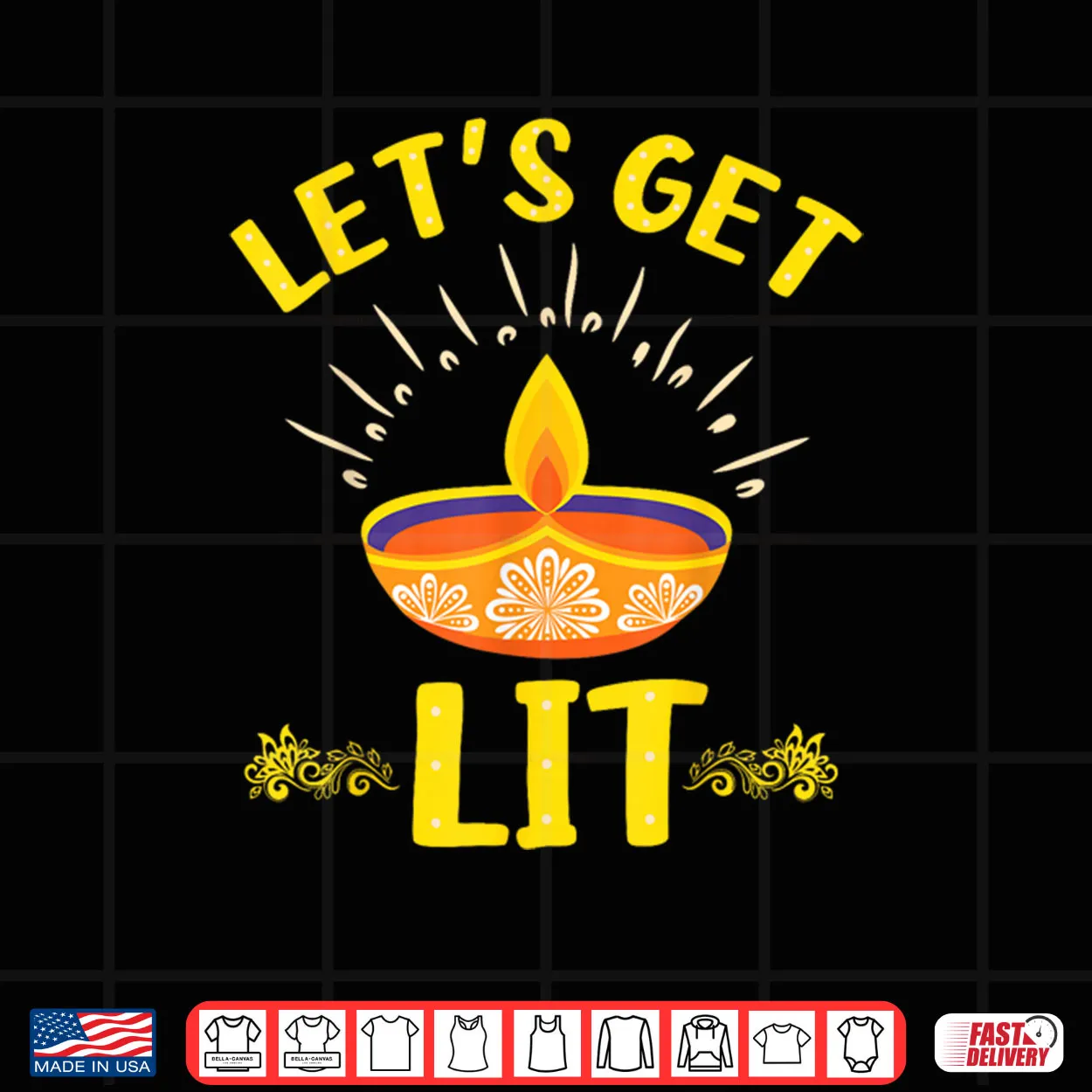 Let’s Get Lit Happy Diwali Funny Festival Proud Indian Shirt Let’s Get Lit Happy Diwali Funny Festival Proud Indian Shirt