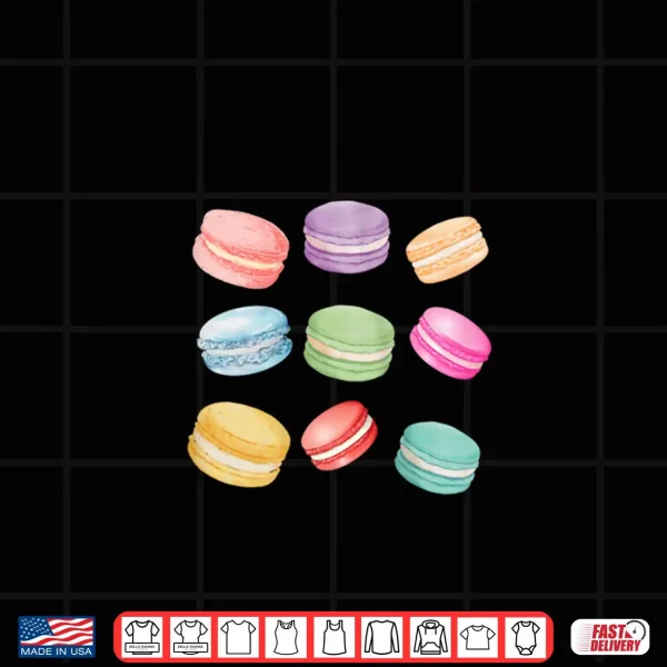 Design Macaron Cookies Retro Trendy Artistic Pastel Foodie Cute Shirt