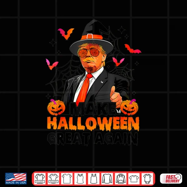 Design Make Halloween Great Again Funny Trump Spooky Trick Or Treat Shirt