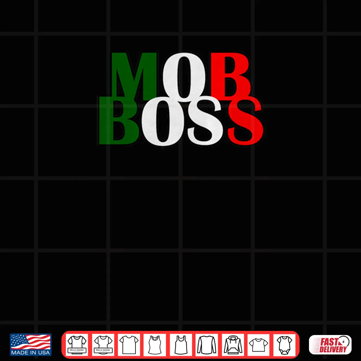 Mob Boss Italian Flag 1920s Costume Mafia Party Shirt Mob Boss Italian Flag 1920s Costume Mafia Party Shirt