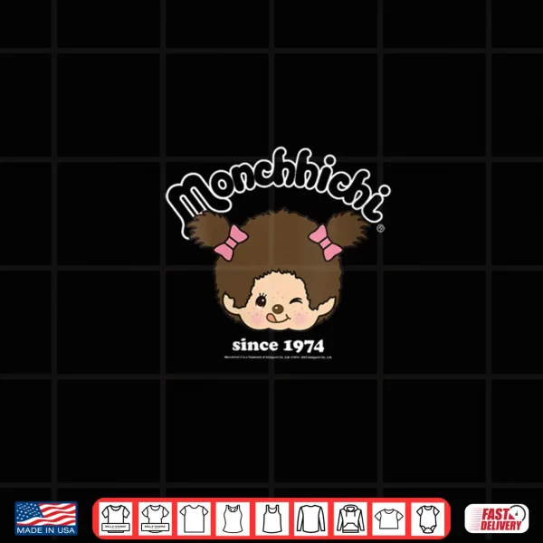 Monchhichi Since 1974 Happy Little Fluffy Girl Shirt 3 Design Monchhichi Since 1974 Happy Little Fluffy Girl Shirt