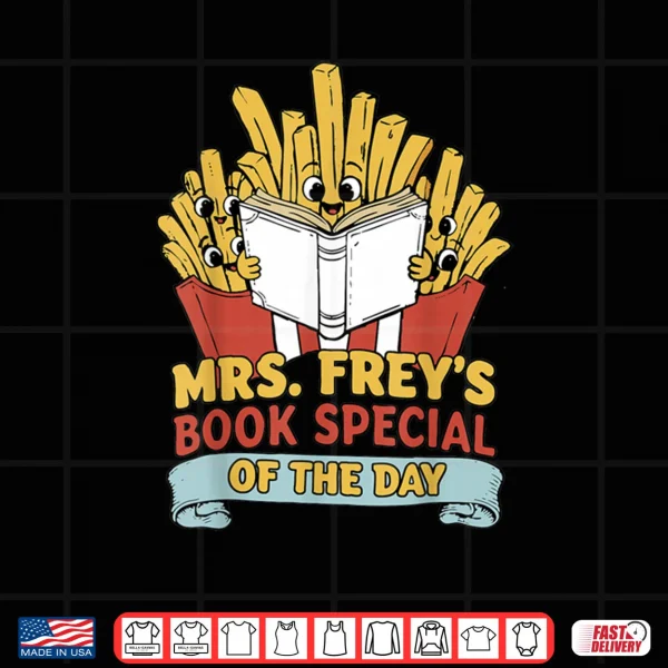 Design Mrs Frey Book Special Reading Elementary Teacher Shirt